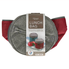 Quasi繽鮮筒型保冷袋 多功能保溫袋 耐用防水材質, 18 x 18cm, 紅色, 1個