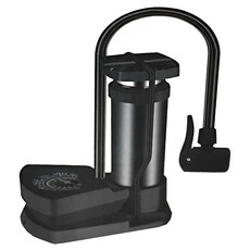 自行車腳踩高壓打氣筒 美式&英式氣嘴適用 輕巧便攜 附氣壓表, 1個