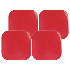 Mega 時尚四色防臭防蟲密封蓋 排水孔蓋 防蟲墊 Set 4片 15x15公分, 紅色, 1組