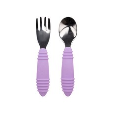 BUMKiNS 不鏽鋼湯叉組, 湯匙 + 叉子, 薰衣草紫, 1組