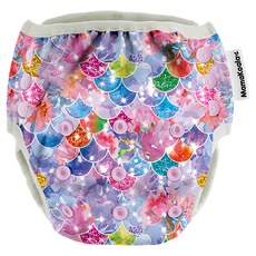 mama koala 嬰幼童調節式游泳尿布 夢幻花 0~8個月 3.6~9kg, 1件, S