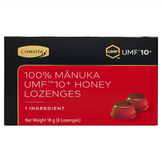 COMVITA 康維他 UMF10+純麥蘆卡蜂蜜潤喉糖6顆 獨立包裝 舒緩喉嚨不適 隨時享受甜蜜, 18g, 1盒