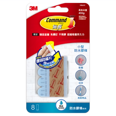 3M Command 無痕 防水膠條 小型 8入, 1組