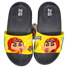 蠟筆小新&超級戰隊 EVA拖鞋 尺寸16.0-21.0, 17, 黃+黑