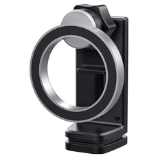 ANTIAN 多功能magsafe磁吸懶人旅行支架/飛機高鐵汽車追劇支架/車用後座手機支架, 黑色, 1個