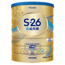 Wyeth 惠氏 S-26 金幼兒樂 幼兒成長配方 S-HMO 3號奶粉, 添加神經鞘磷脂EX+S-HMO，不添加蔗糖，適合1-3歲寶寶, 1.6kg, 1罐