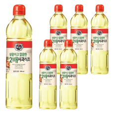 CJ BEKSUL 白雪 純淨2倍濃蘋果醋, 900ml, 6瓶
