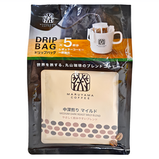 MARUYAMA COFFEE 丸山珈琲 中焙濾泡咖啡 溫和, 9g, 5包, 1袋