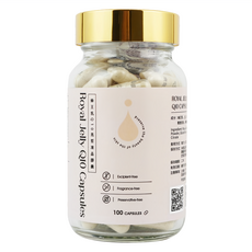 泉發蜂蜜 蜂王乳Q10亮皙凍晶膠囊, Excipient-free Fragrance-free Preservative-free 100顆, 500mg, 1罐