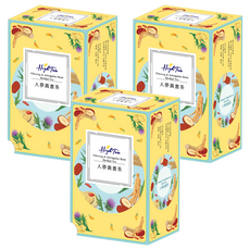 High Tea 伂橙 漢方人蔘黃耆茶 無咖啡因 三角茶包, 4g, 8包, 3盒