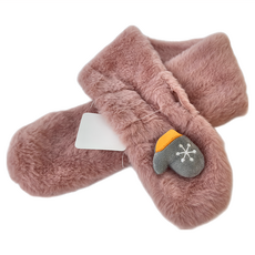 Kori Deer 可莉鹿 聖誕風保暖兒童毛絨圍巾, 深粉色, 70 x 10cm