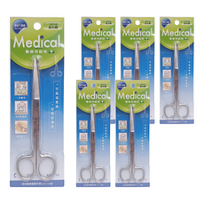 e-CARE 醫康 醫療用不鏽鋼剪刀 直尖圓 14cm, AE13112P, 6個