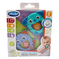 Playgro 培高 矽膠固齒器 適用於3個月以上寶寶, 咬牙器, 貓狗樂園, 1個