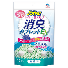 JOYPET 寵倍家 貓砂除臭EX錠加強版 12入, 日本獨創柿單寧萃取物 CPC除菌配方 無香味, 60g, 1包