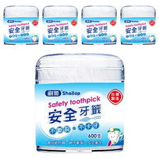 Shallop 刷樂 安全牙籤, 600支, 5盒