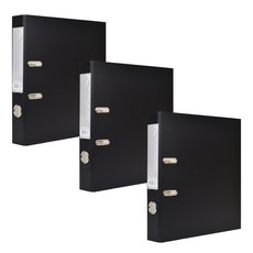 ECO Chungwoon 環保D型A4活頁夾, 黑色, 3個