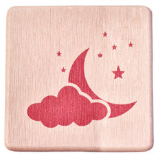 收納王妃 方形杯墊 6個, 星月粉, 1組