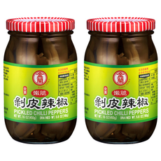 金蘭 剝皮辣椒, 特殊溫控脫皮技術, 清脆口感, 加水升級美味高湯, 450g, 2罐