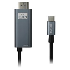 INTOPIC 廣鼎 Type-C轉HDMI影音&PD快充傳輸線 支援最高4K 60Hz解析度 PD充電最高90W, 200cm, CB-CTH-P05, 1個