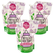 dapple baby 奶瓶及餐具清潔液補充包 薰衣草, 1.005L, 3包