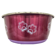 Durapet 不銹鋼防滑碗-L, 漾粉, 1個