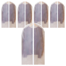 衣物防塵收納袋 PE+EVA環保材質 白邊中厚拉鏈款 防水防潮 透明可視, XXL(137 x 60cm), 5個裝, 1組