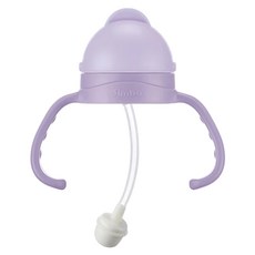 Simba 小獅王辛巴 蘊蜜寬口防漏滑蓋把手吸管組 6個月以上, 紫芙, 1組