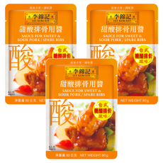 李錦記 甜酸排骨醬, 80g, 3包