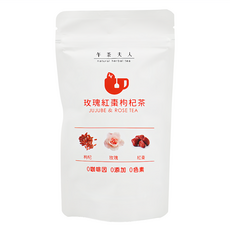 午茶夫人 玫瑰紅棗枸杞茶 Set 10包, 養生美容, 無咖啡因, 4g, 1袋