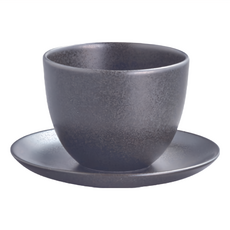 KINTO PEBBLE 日本杯盤組 180ml, 黑色, 1組