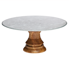 KitchenCraft 工業風蛋糕架，直徑21.5公分, 1個, 白色