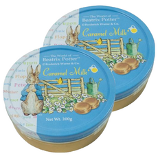 波特小姐 焦糖牛奶糖, 天然檸檬濃縮果汁, 晶亮水果糖粒, 200g, 2罐