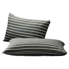 LoveCity 寢城之戀 超細舒柔棉透氣舒適可水洗印花枕, 夜華 墨綠色 + 白色, 2個