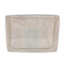 好物良品 日本牛津布鋼骨支撐提把純色衣物被子整理箱 (88L), 60 x 42 x 35cm, 米白, 1個