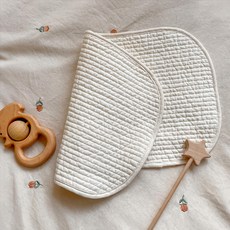 allforhome 兒童絎縫棉質吸汗枕墊, 象牙白