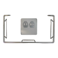 Easy 易立家 304不鏽鋼塑膠袋架 防水防鏽 免釘免鑽, 銀色, 1組