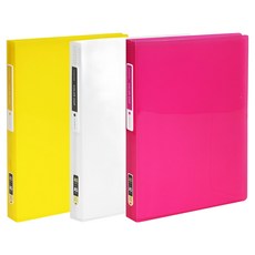 ECO Chungwoon 彩色半透明資料夾 A5 40頁 顏色隨機 3個, 3本