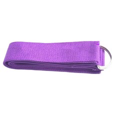 奧美伽 尼龍瑜珈伸展帶-紫色 加長設計 舒適親膚 輔助伸展 提升柔軟度, 1入