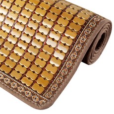 EZlife 麻將涼竹蓆雙筋坐墊沙發墊, 45 x 45cm, 深色, 透氣涼爽, 天然竹片, 1個