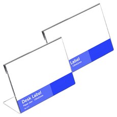 COM-T 康太 壓克力展示立牌 桌上標籤, 100 x 65mm, 2個