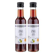 BEAUFOR 堡芙 雪莉醋，法國最大酒醋集團，傳統配方調和，7%酸度，適用於醬料調製、醃漬、蔬菜，250ml, 2瓶