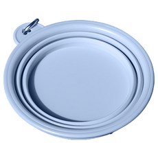 Little poppet 小小毛孩 寵物摺疊碗 S 350ml (2入), 馬卡龍藍, 1組