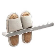 ecoco 意可可 壁掛式拖鞋收納架, 優選PS+PC, 長版/短版, 黑色/灰色, 1個