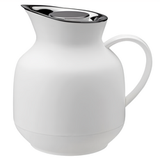 Stelton Amphora真空保溫茶壺 304不鏽鋼 櫸木 PP塑膠, 白色, 1L, 1個