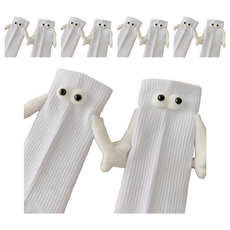 磁體款中筒襪甜蜜襪 棉+聚酯纖維材質, 29cm, 白色