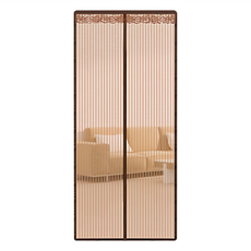 磁吸門簾 單簾 C1 格網, 咖啡色