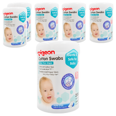 pigeon 貝親 細軸棉棒, 200支, 6罐