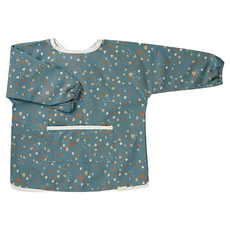 FABELAB 防水罩衫 100%有機棉材質 柔軟舒適 適用年齡1-4歲, 鵝卵石藍, 1個, 1件