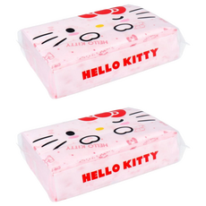 Hello Kitty 柔軟面紙 天然紙巾 - 日本原產, 1包, 2包