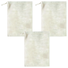 食品用粗麻布袋 Set 3, 14 x 19cm, 3入